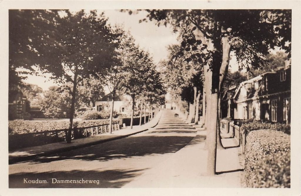 702-385-007 Koudum Dammenscheweg, Verzamelen, Ophalen of Verzenden, Voor 1920, Friesland