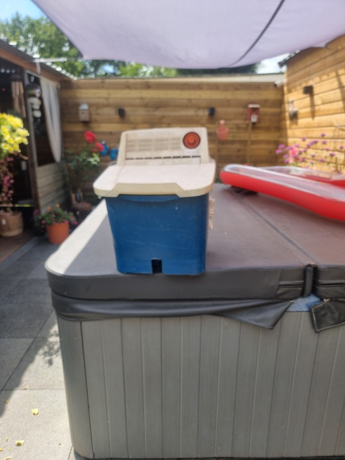 kampeer wasmachine, Ophalen