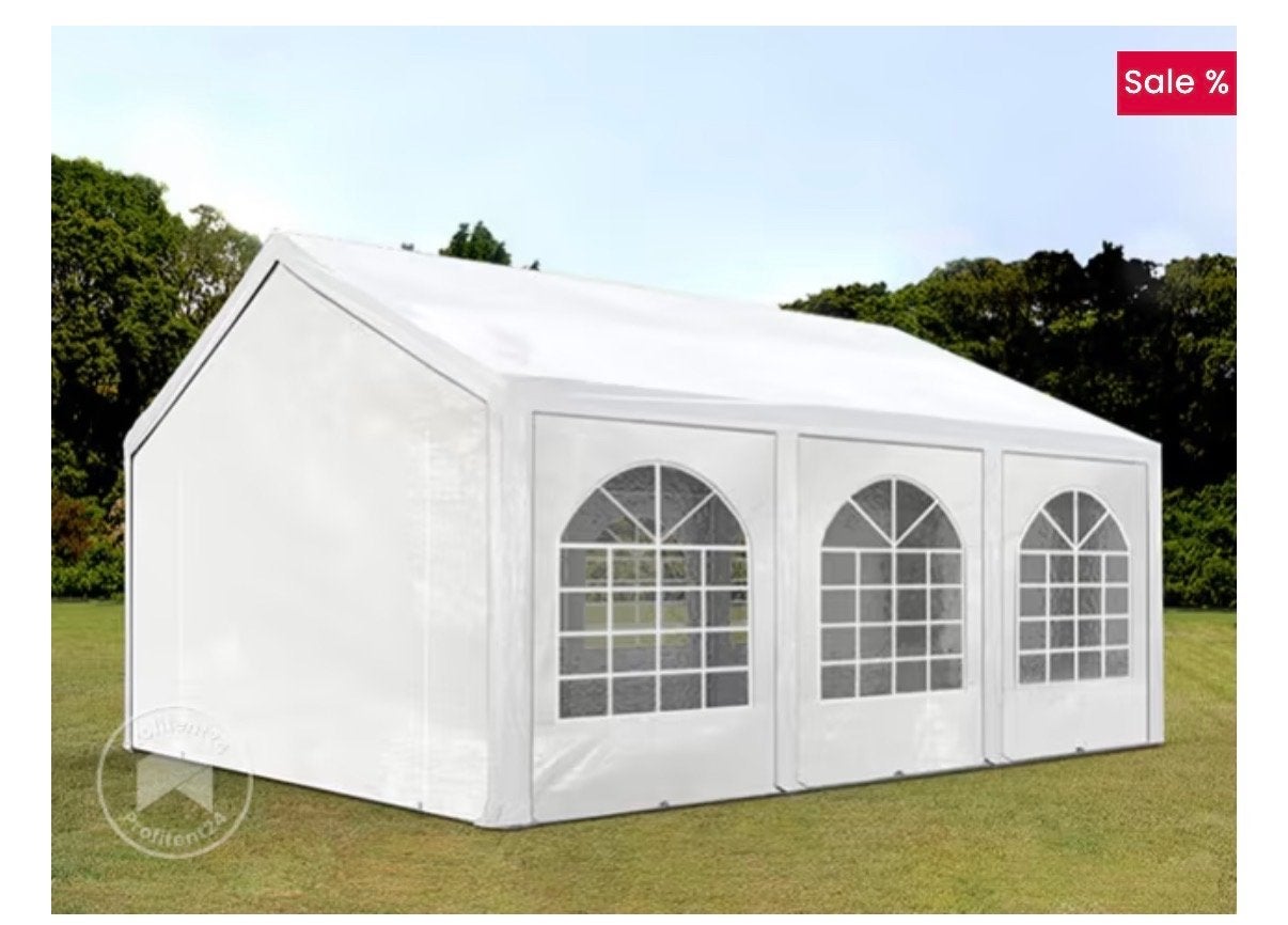 GEZOCHT: STEVIGE PARTYTENT 6x4 6x5 of 8x4, Ophalen, Partytent, Zo goed als nieuw, 4 tot 6 meter
