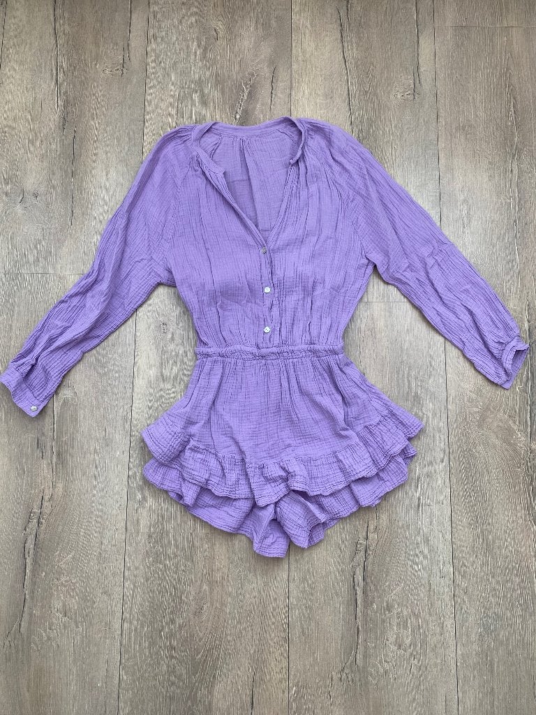 Jumpsuit one size, Ophalen of Verzenden, Zo goed als nieuw, Maat 38/40 (M), Paars