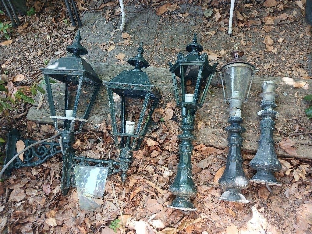 Oude lantaarns en lampen buitenverlichting, Tuin en Terras, Ophalen, Gebruikt, Minder dan 50 watt, Wandlamp