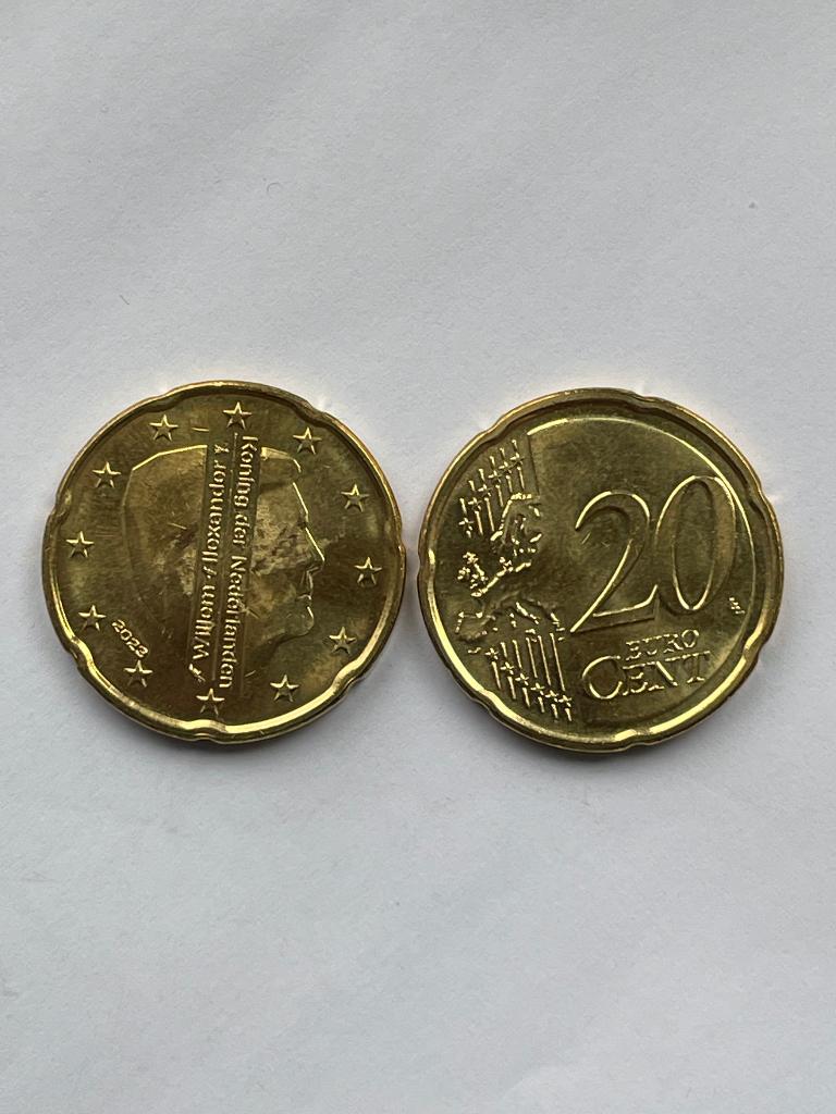 Nederland 20 cent , 2022, 2023, 2024 ,2025 en 2026, Ophalen of Verzenden, Overige landen, 20 cent, Losse munt