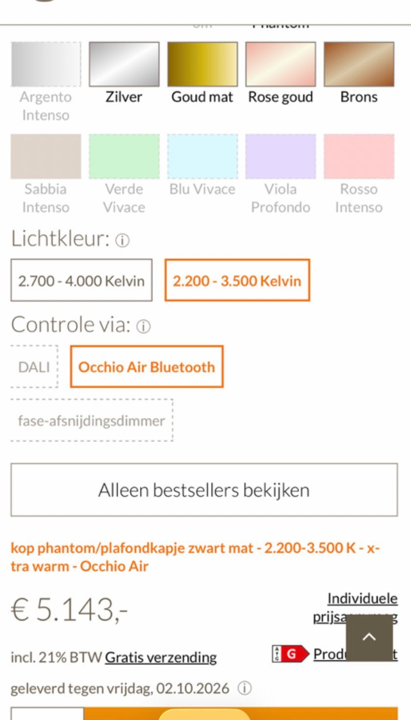 Foto 10 van Occhio Volo 140cm Vario Up nieuw in doos listprice € 3.450,-