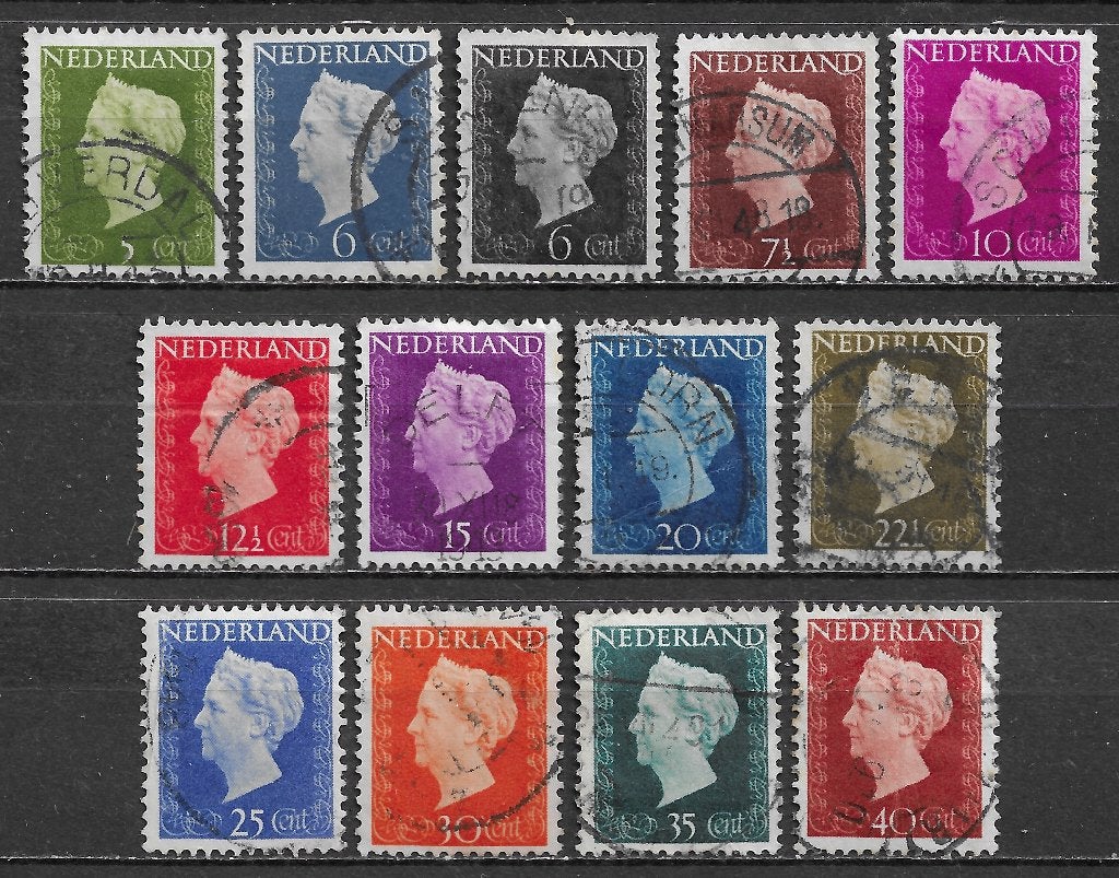 nederland nvph 474-486 gestempeld  (2) cw 4.90, Postzegels en Munten, Postzegels | Nederland, Ophalen of Verzenden, Na 1940, Gestempeld