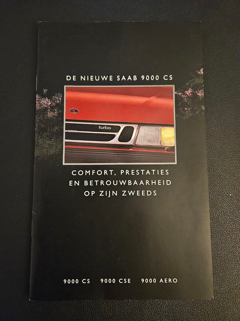 Brochure Saab 9000 CS / CSE / Aero, Boeken, Auto's | Boeken, Ophalen of Verzenden, Zo goed als nieuw, Overige merken