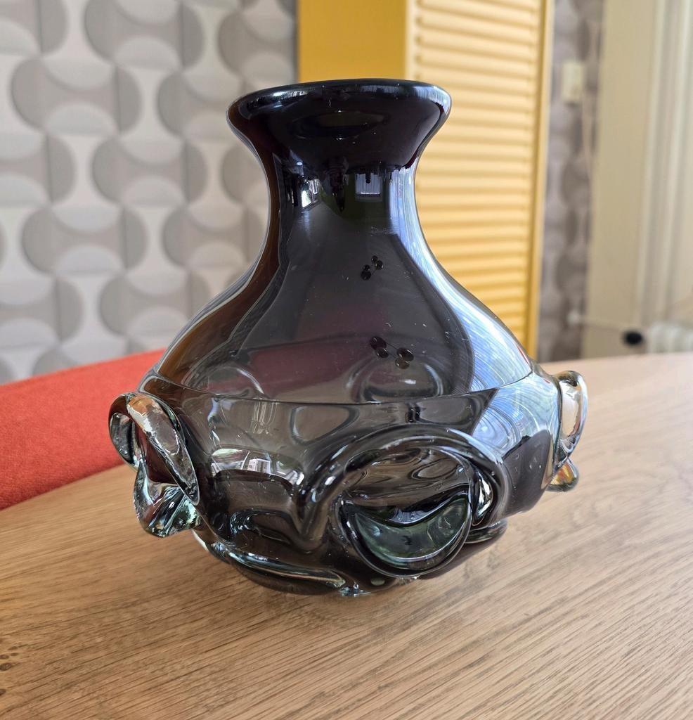 Mid-Century Moderne Zweedse Glazen Vaas – Aseda Glasbruk, Antiek en Kunst, Ophalen of Verzenden
