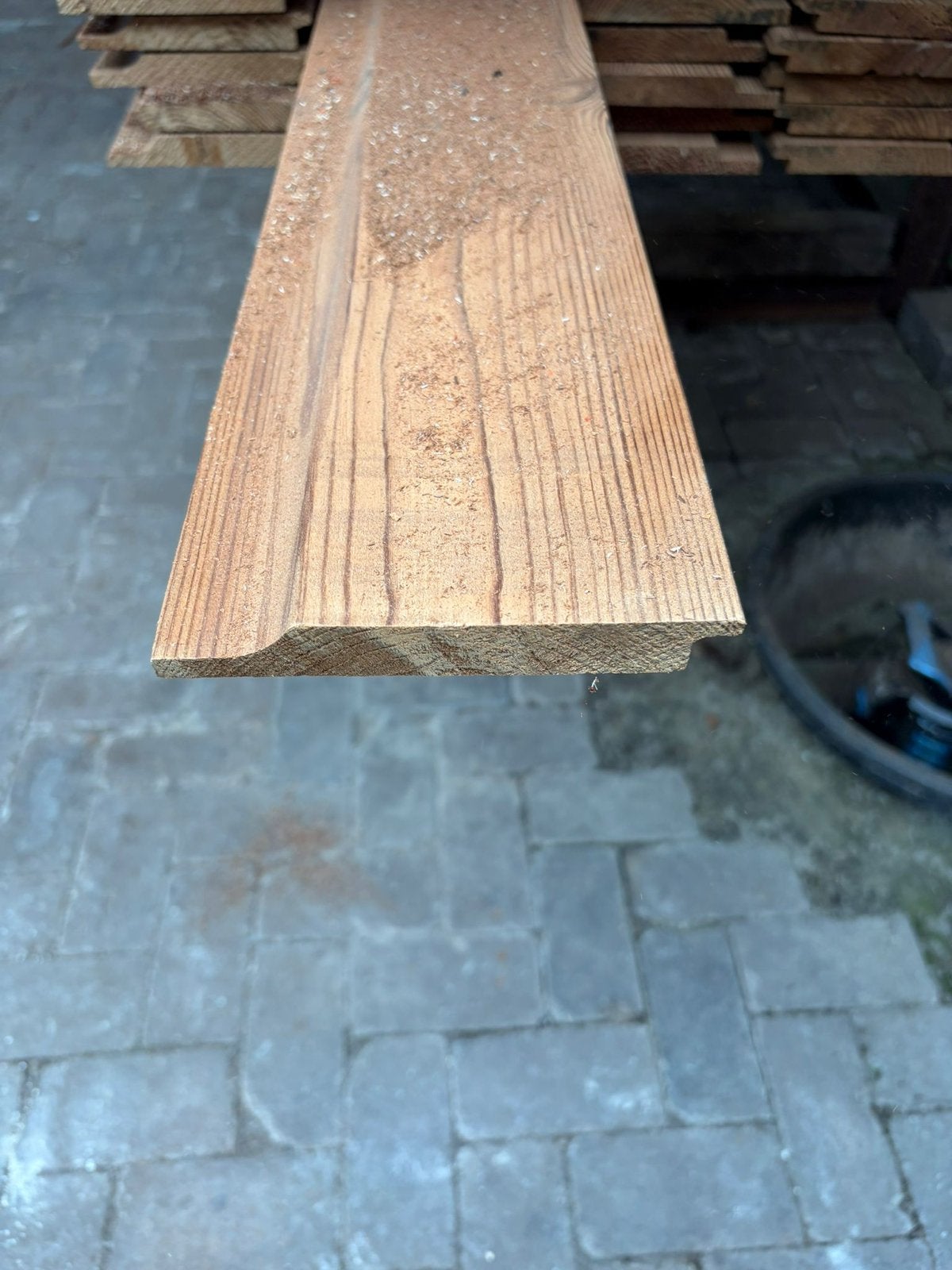 10 stuks Lunawood (Thermo Grenen) halfhouts rabat, Minder dan 25 mm, Grenen, Ophalen of Verzenden, Zo goed als nieuw