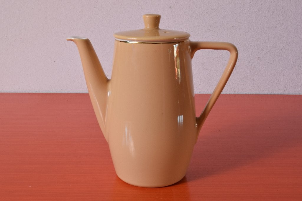 Retro vintage jaren 50 / jaren 60 koffiepot van aardewerk, Overige merken, Ophalen of Verzenden, Zo goed als nieuw, Aardewerk