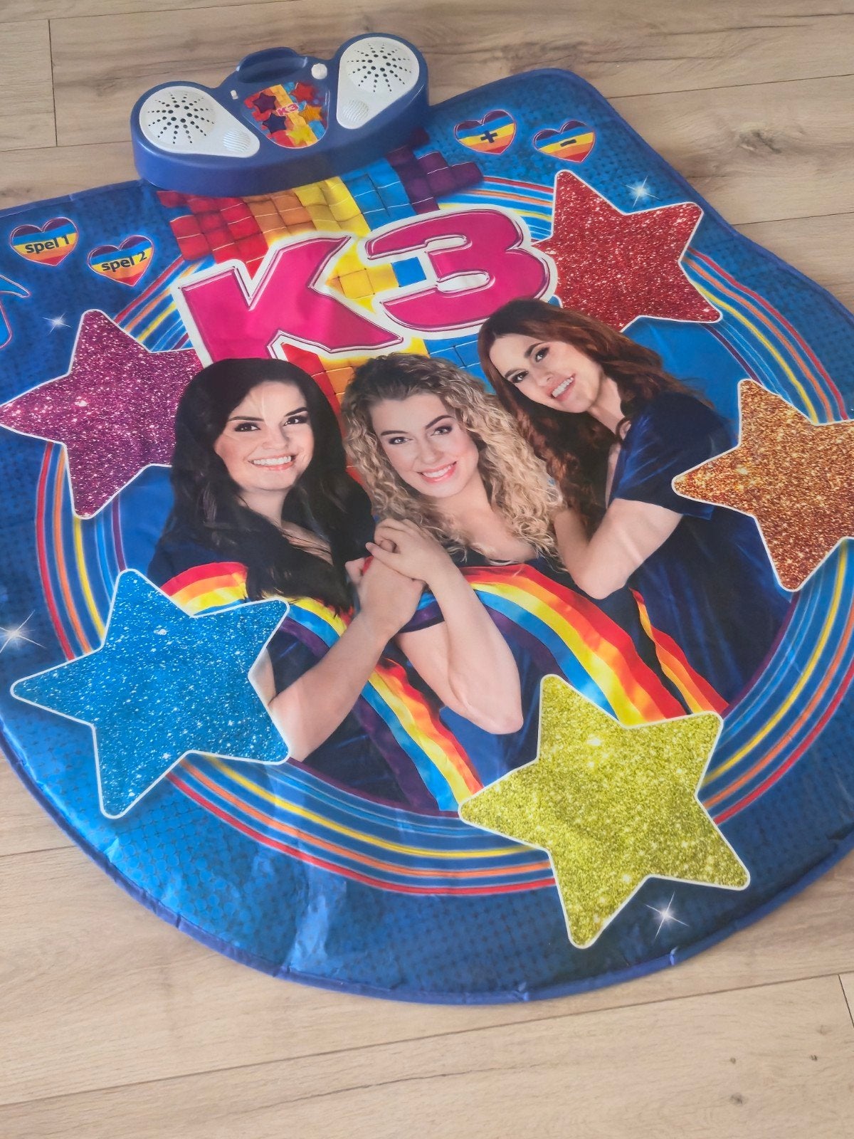 K3 Dansmat 89x89 cm met muziek en lichtjes, Ophalen of Verzenden, Gebruikt