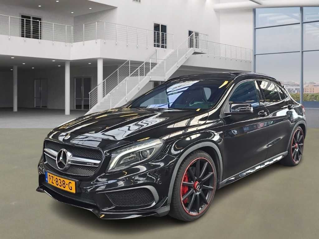 Mercedes-Benz GLA AMG 45 4M Edition 1, * PZ-838-G, Auto's, Gebruikt, Euro 6, 4 cilinders, Zwart