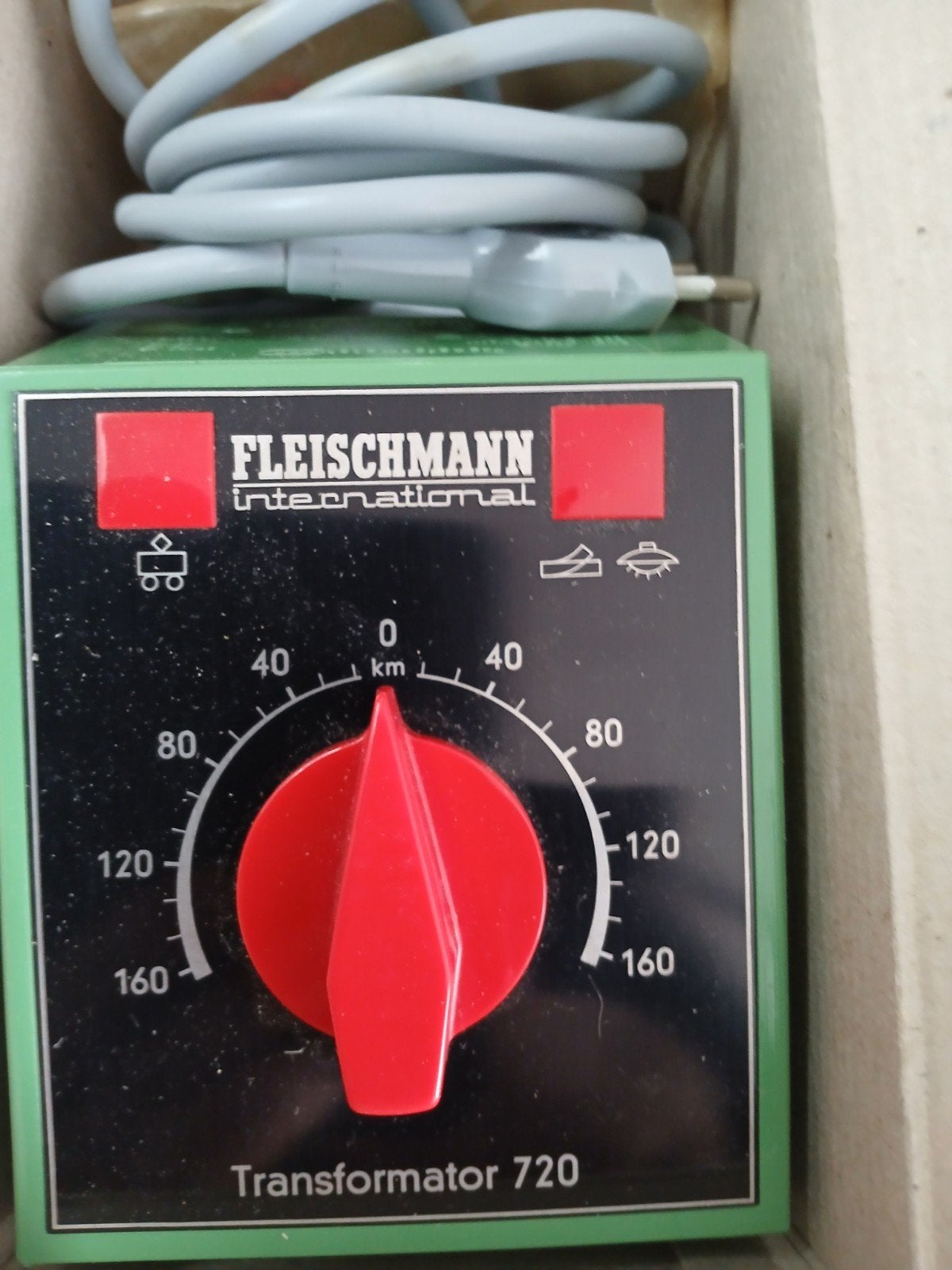 Fleischmann  trafo  nieuw in de doos, Gelijkstroom, Fleischmann, Nieuw, Rails