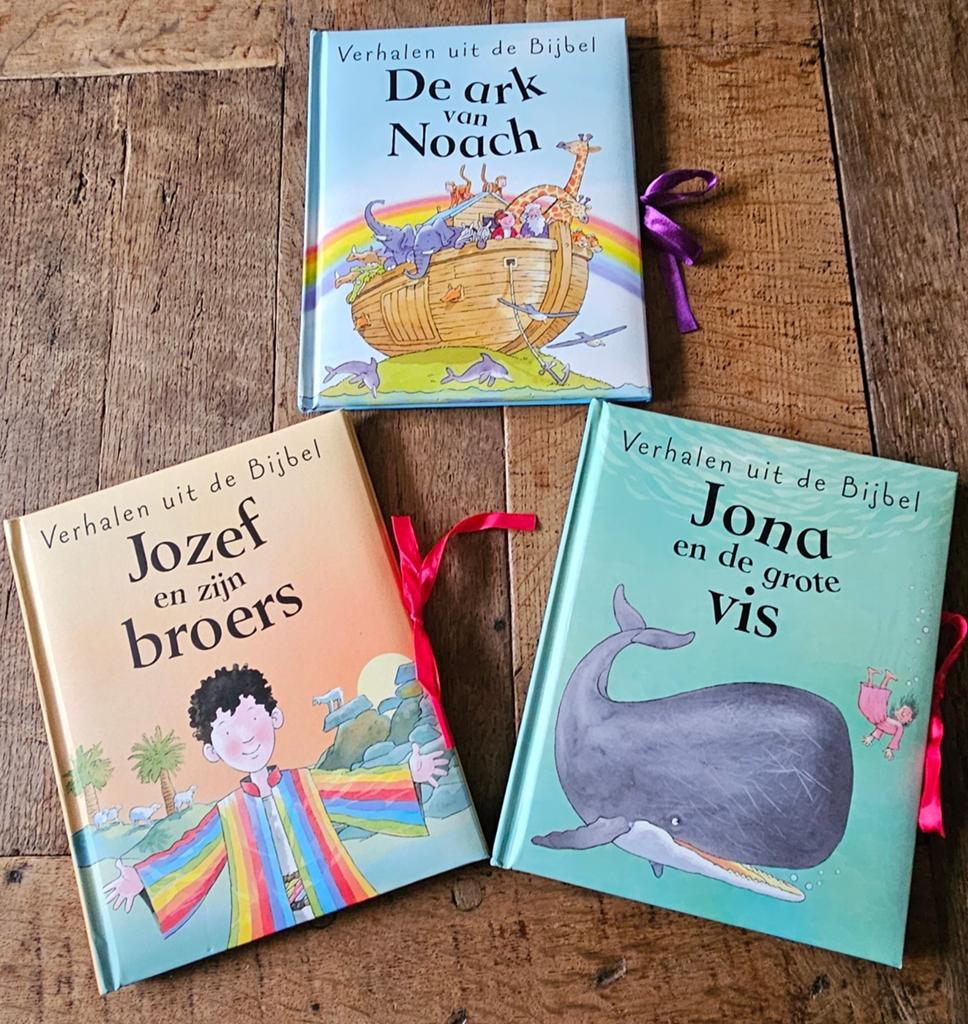 3 Kinderboeken: Bijbelverhalen (Noach, Jozef, Jona), Boeken, Ophalen of Verzenden, Zo goed als nieuw, Sprookjes