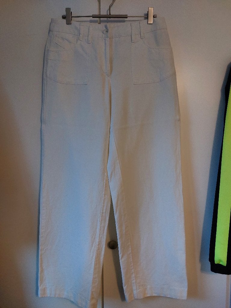 Zerres broek met wijde pijpen, Maat 38/40 (M), Wit, Ophalen of Verzenden, Lang