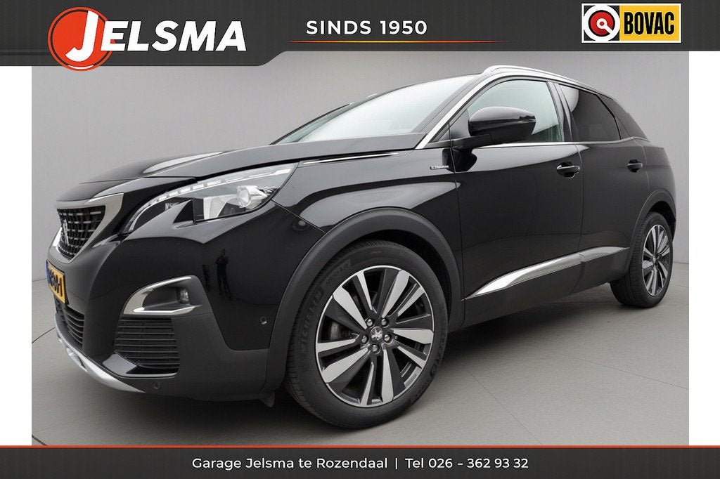 Peugeot 3008 130pk PT GT Line, Pano | Camera | CarPlay, Auto's, Peugeot, Gebruikt, 1199 cc, Leder en Stof, Zwart