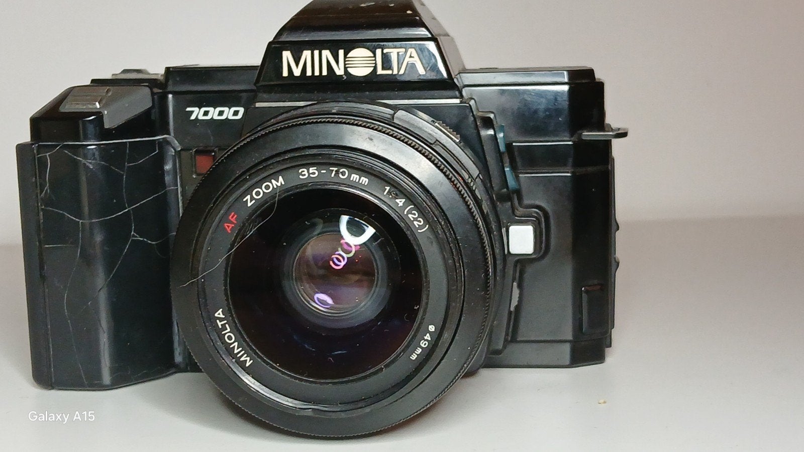 Vintage Minolta 7000 AF SLR met 35-70mm f/4 lens, Ophalen of Verzenden, Gebruikt, Spiegelreflex, Minolta