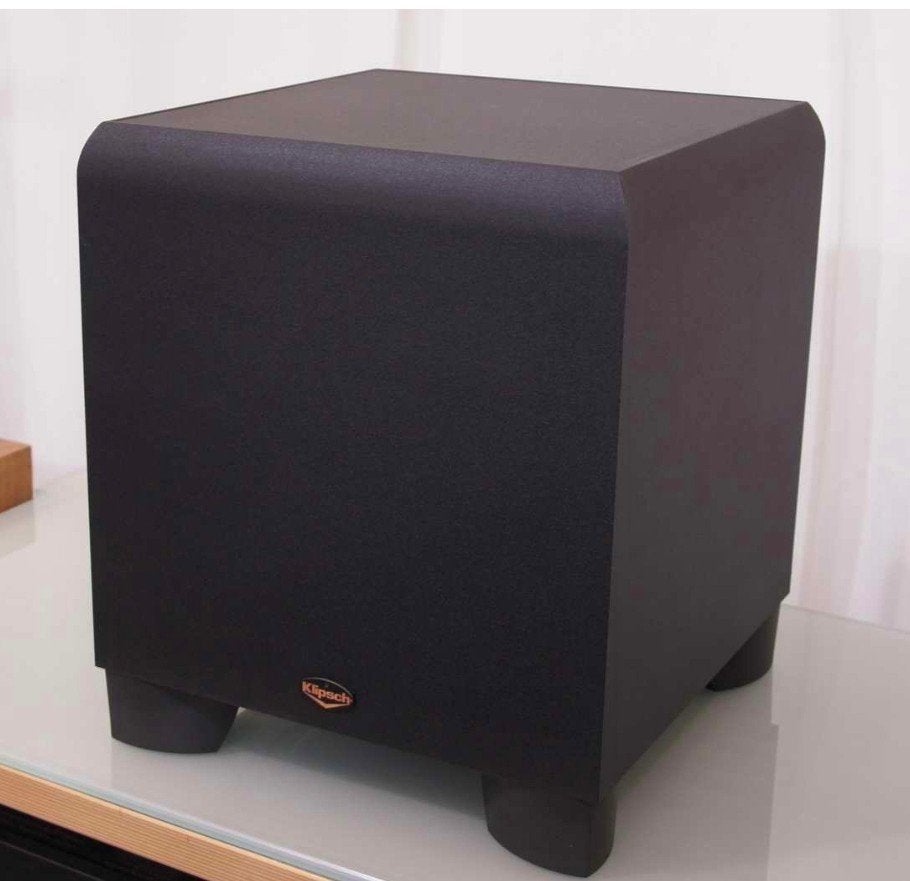 Klipsch KSW 10 Subwoofer - Krachtige Bass voor Thuisbioscoop, Ophalen, Basreflex, Zo goed als nieuw, 120 tot 150 watt