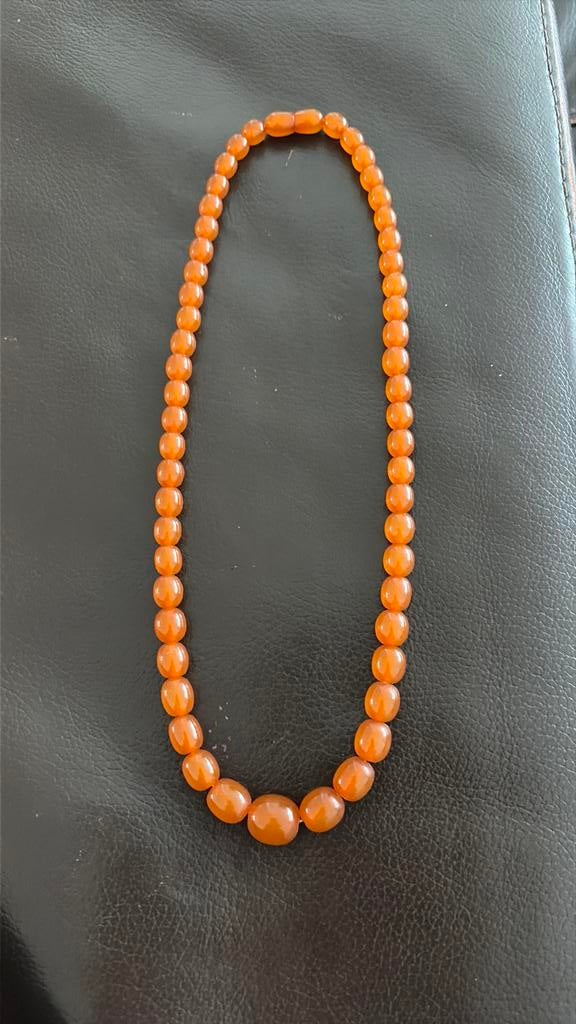 Vintage antiek amber ketting, Ophalen of Verzenden, Overige materialen, Ketting