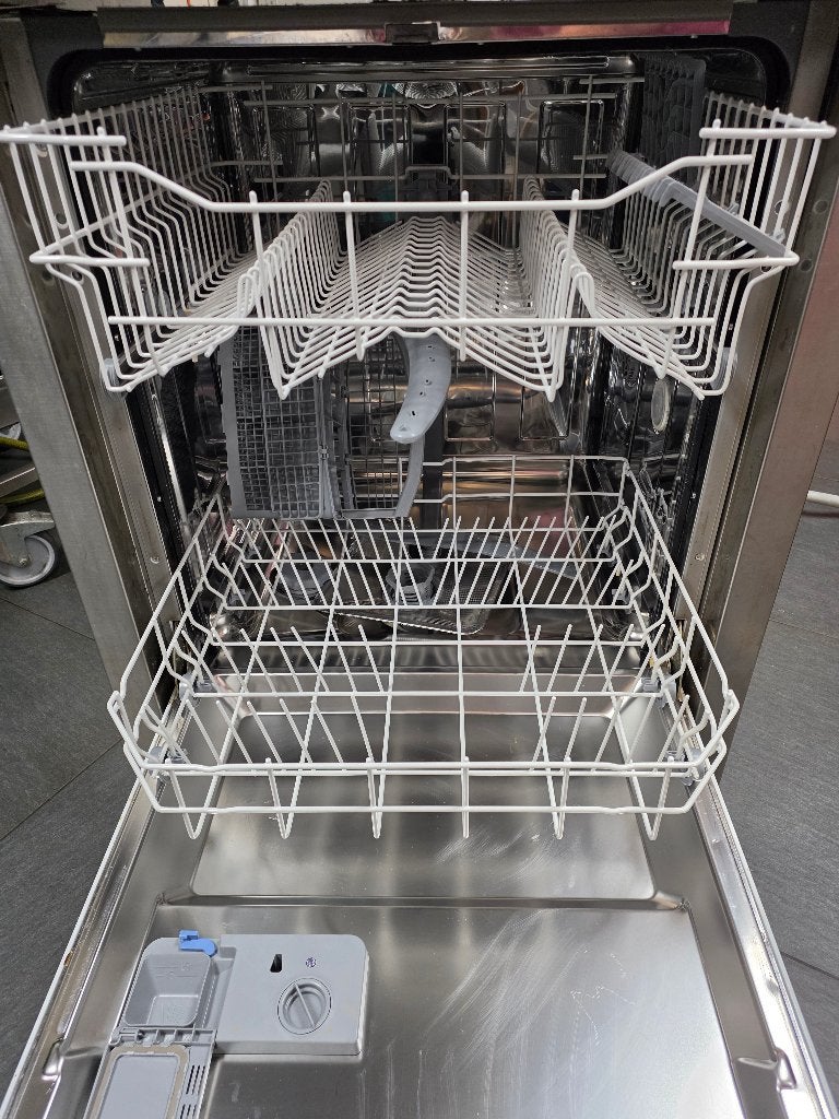 Vaatwasser mooie stevige RVS ombouw werkblad als bovenkant, Ophalen, Gebruikt, Eco programma, 60 cm of meer