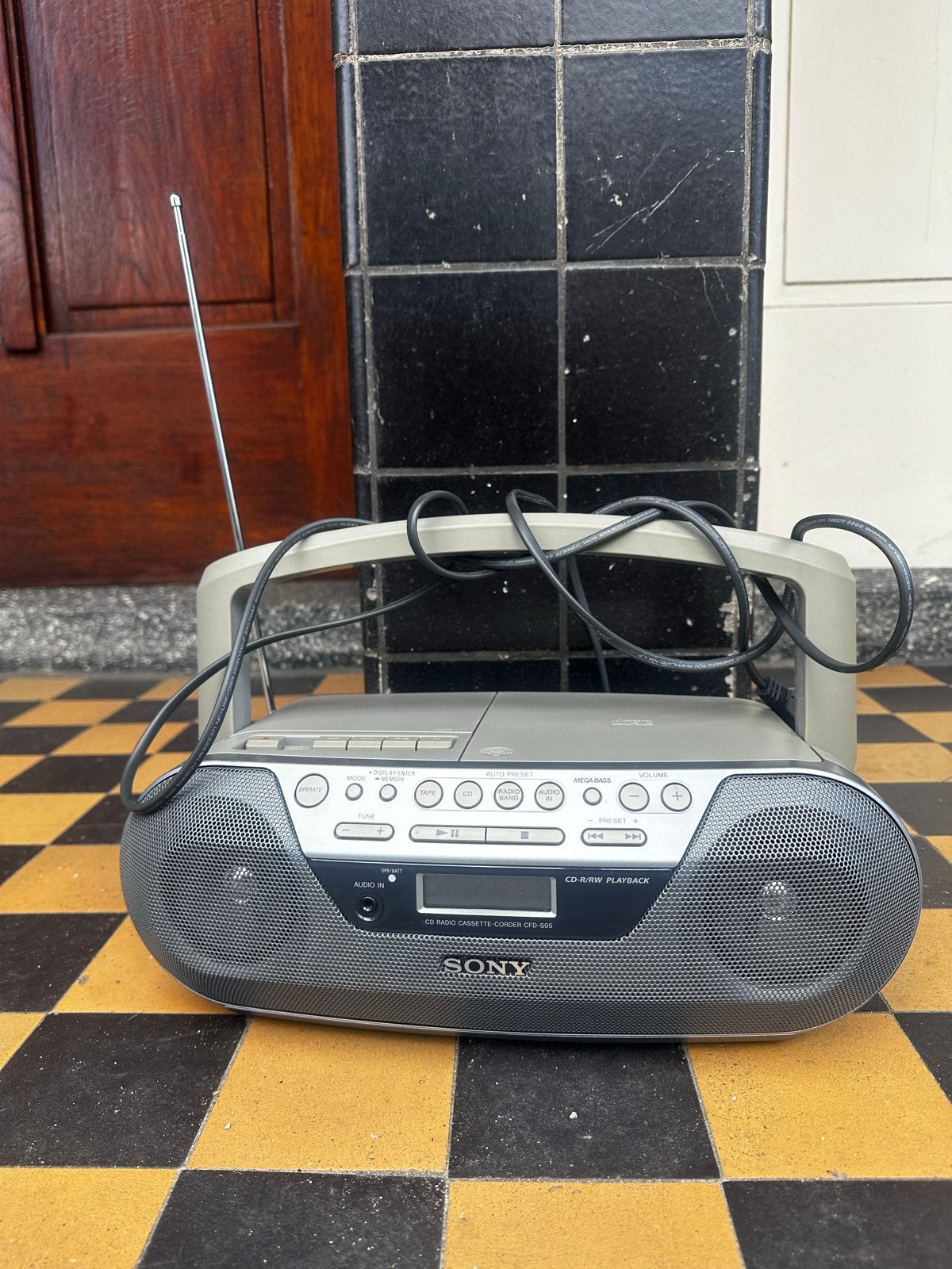 Sony Radio CD Speler CFD-S05, Ophalen, Gebruikt, Radio, Met cd-speler