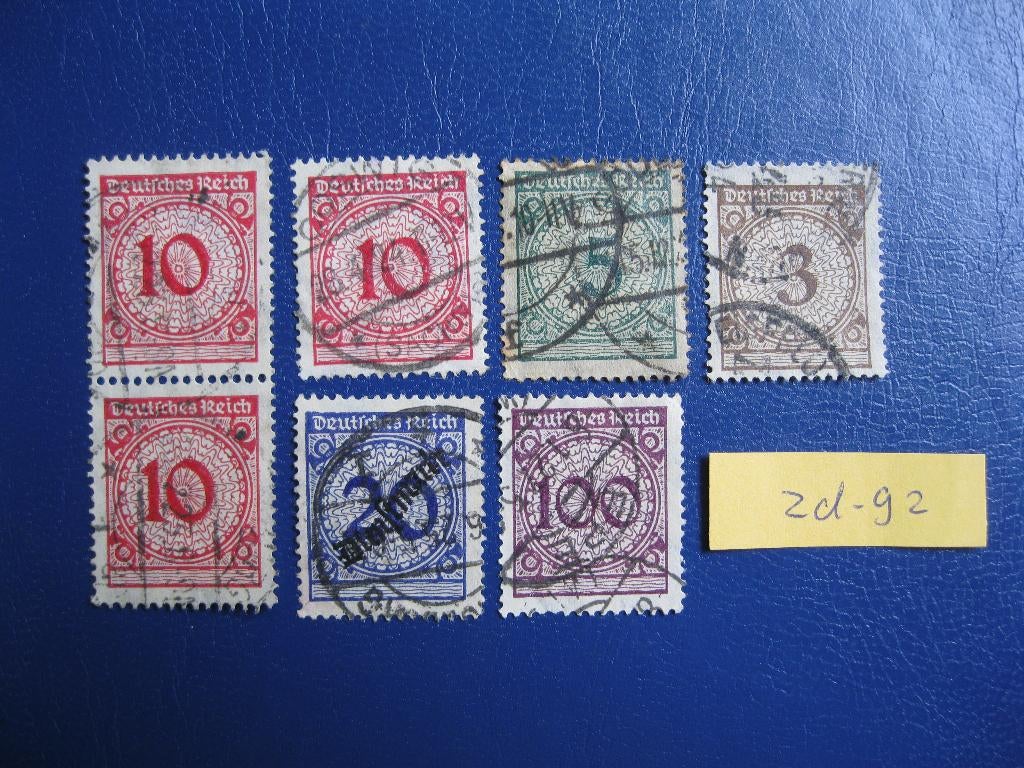 duitse rijk - cijfer in rozet 1923 (zd-92), Ophalen of Verzenden, Duitse Keizerrijk, Gestempeld