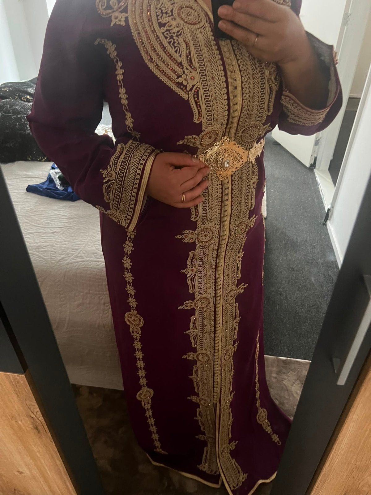 Prachtige Marokkaanse Kaftan - Feestelijke Gelegenheden, Maat 38/40 (M), Overige typen, Paars, Nieuw