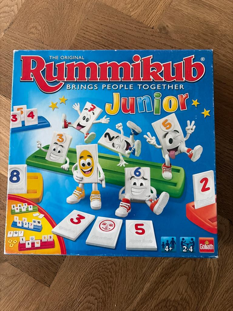 Rummikub Junior - Het originele cijferspel voor kinderen, Drie of vier spelers, Ophalen of Verzenden, Gebruikt