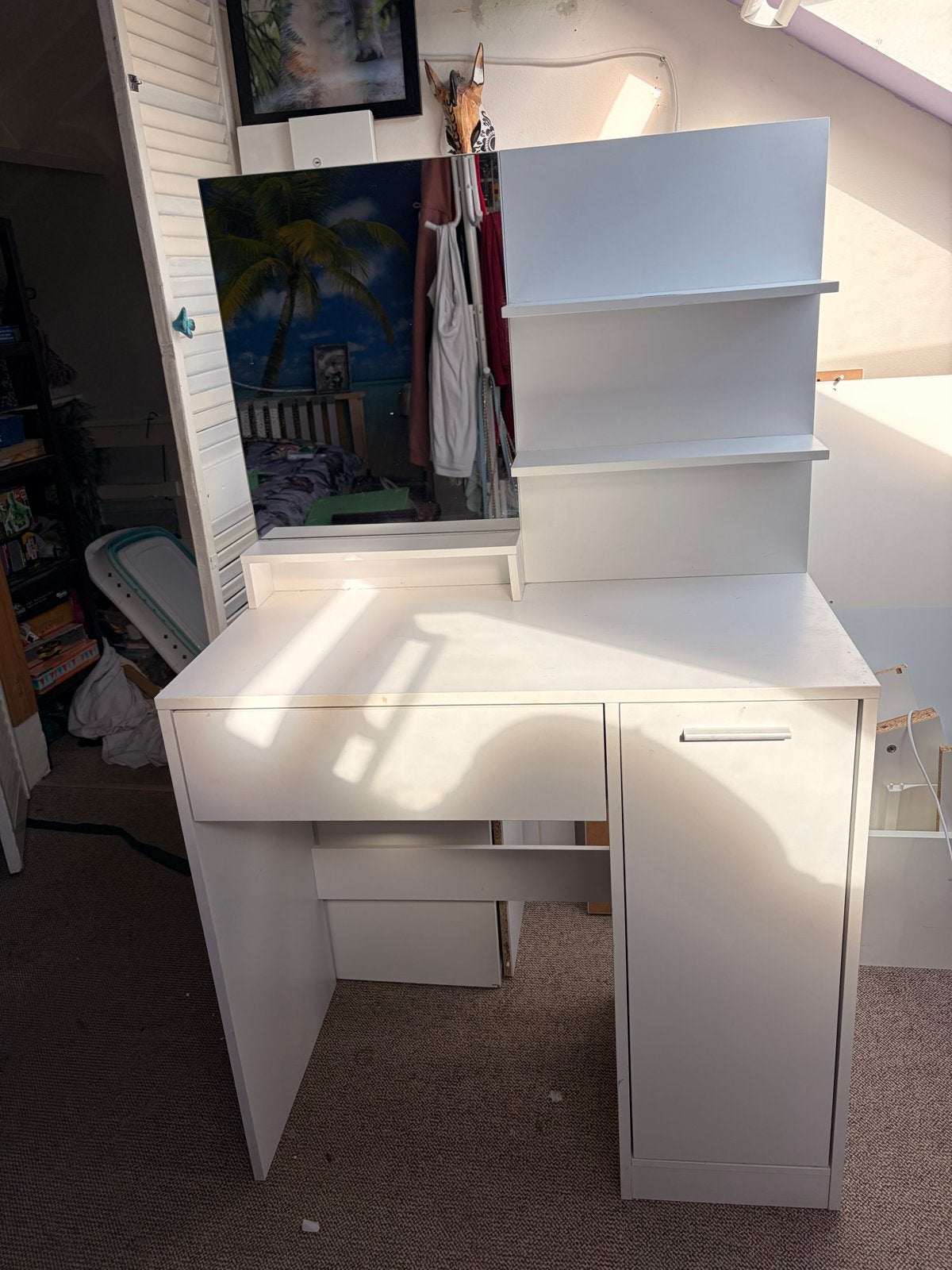 Make-up tafel met veel opbergruimte - Zo goed als nieuw, Huis en Inrichting, Ophalen, Zo goed als nieuw, Hout