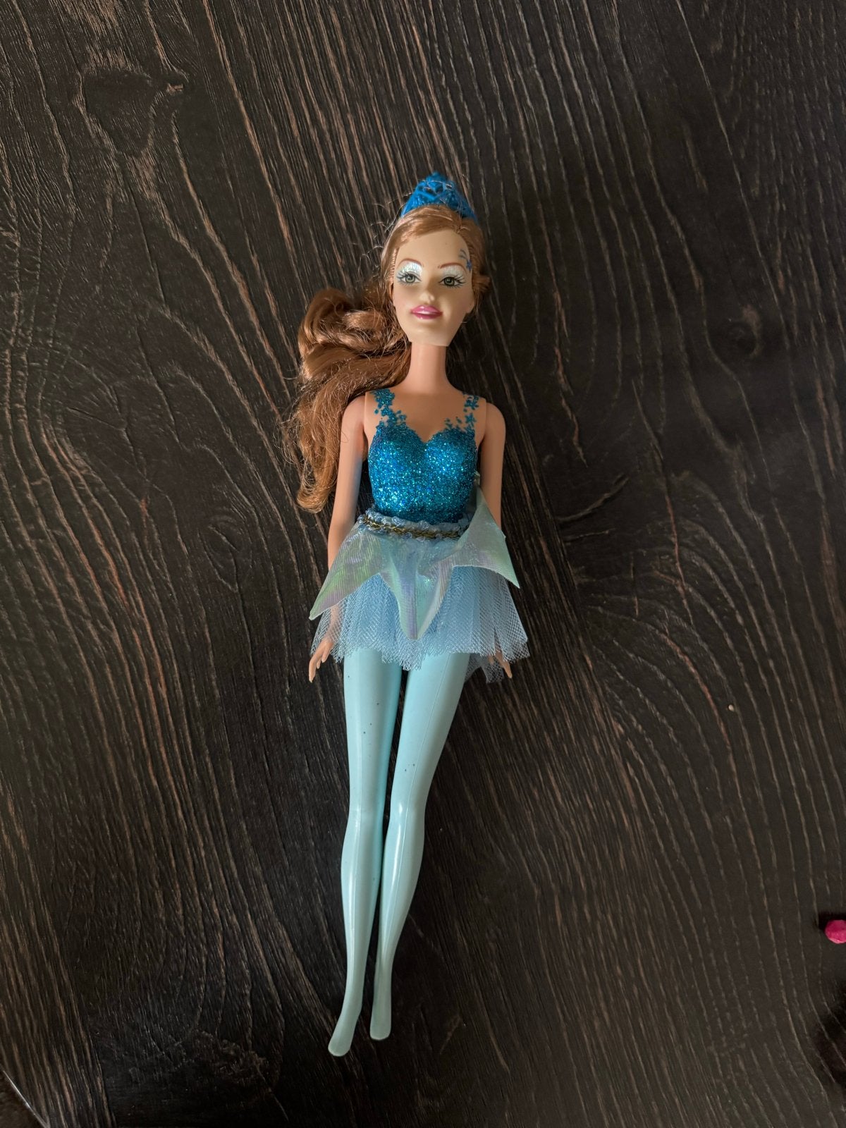 Barbie pop in blauwe balletoutfit, Ophalen of Verzenden, Gebruikt, Barbie
