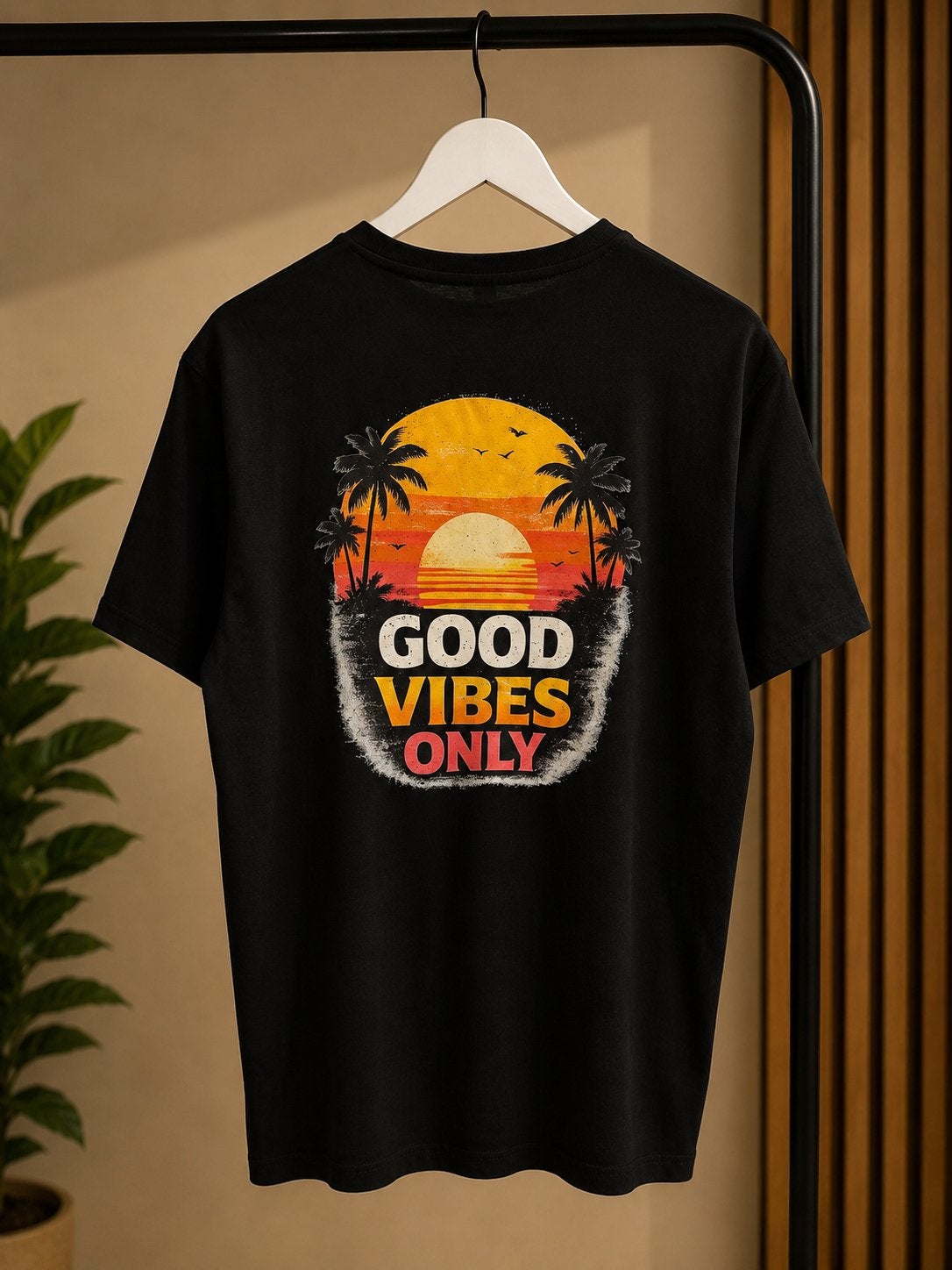 Good Vibes Only T-shirt, Ophalen of Verzenden, Nieuw, Overige maten, Zwart