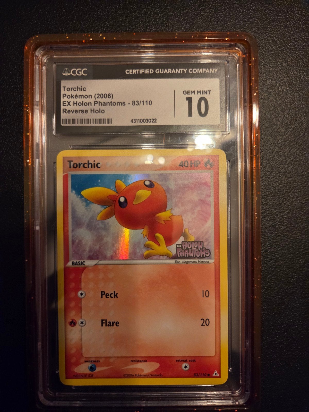 Torchic Holon Phantoms Reverse Holo CGC 10!, Hobby en Vrije tijd, Ophalen of Verzenden, Nieuw, Losse kaart, Foil