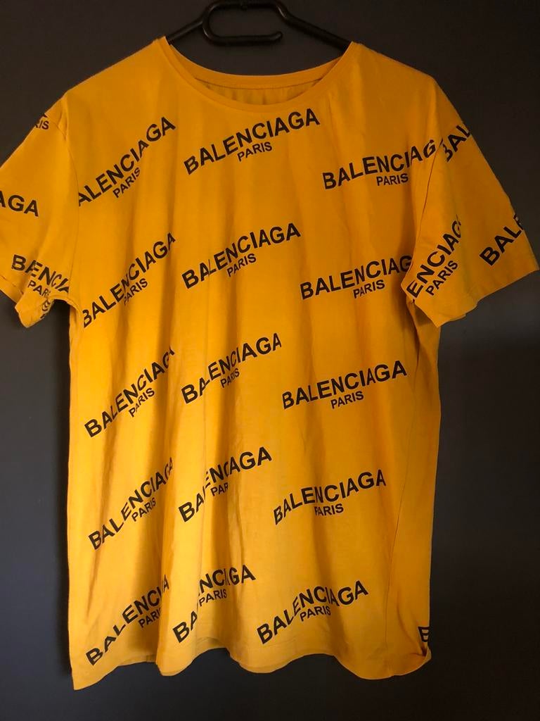 Balenciaga   Paris t shirt   Unisex  XL geel, Kleding | Heren, T-shirts, Ophalen of Verzenden, Zo goed als nieuw, Maat 56/58 (XL)