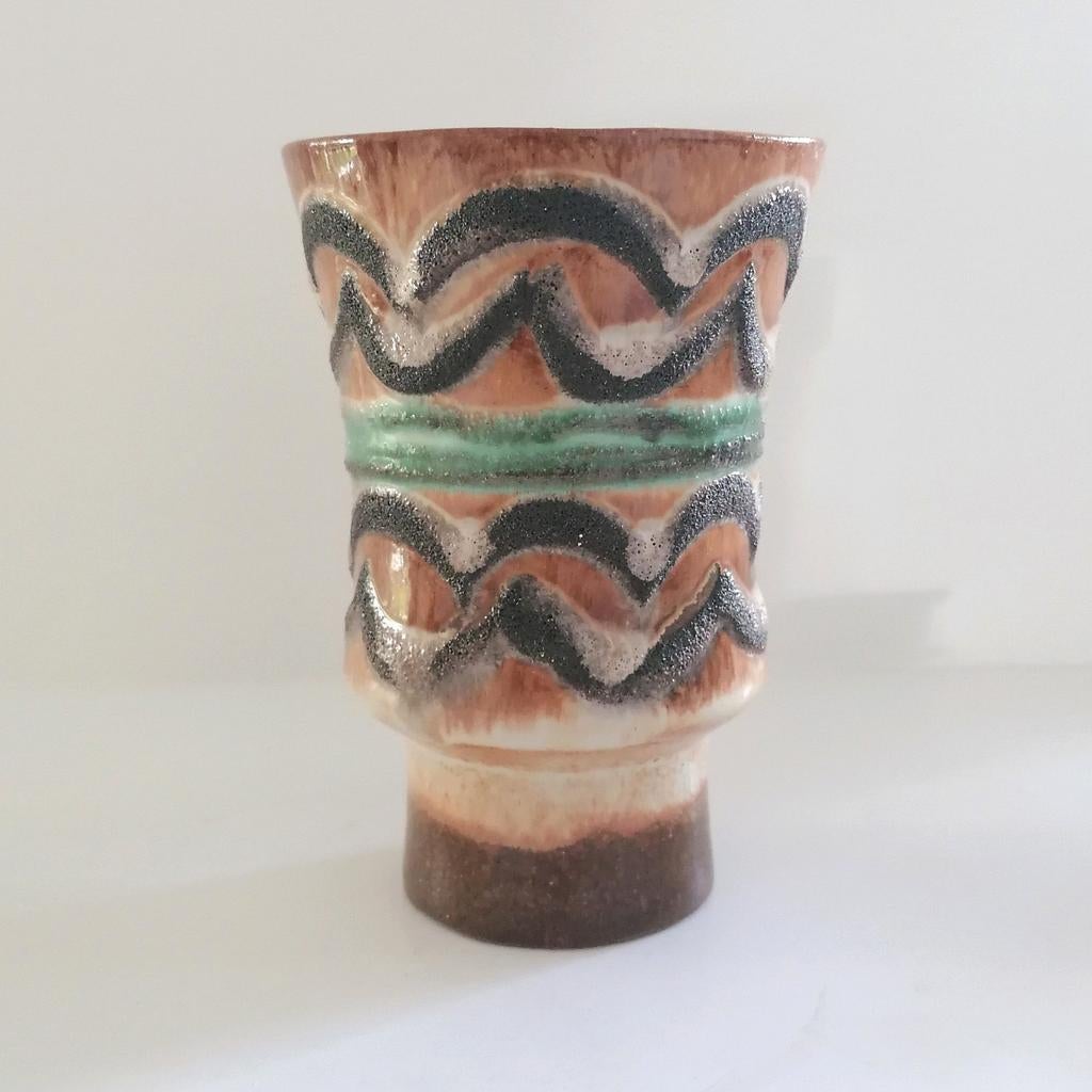 Vintage Strehla bloempot/ vaas, Duitsland, Ophalen of Verzenden
