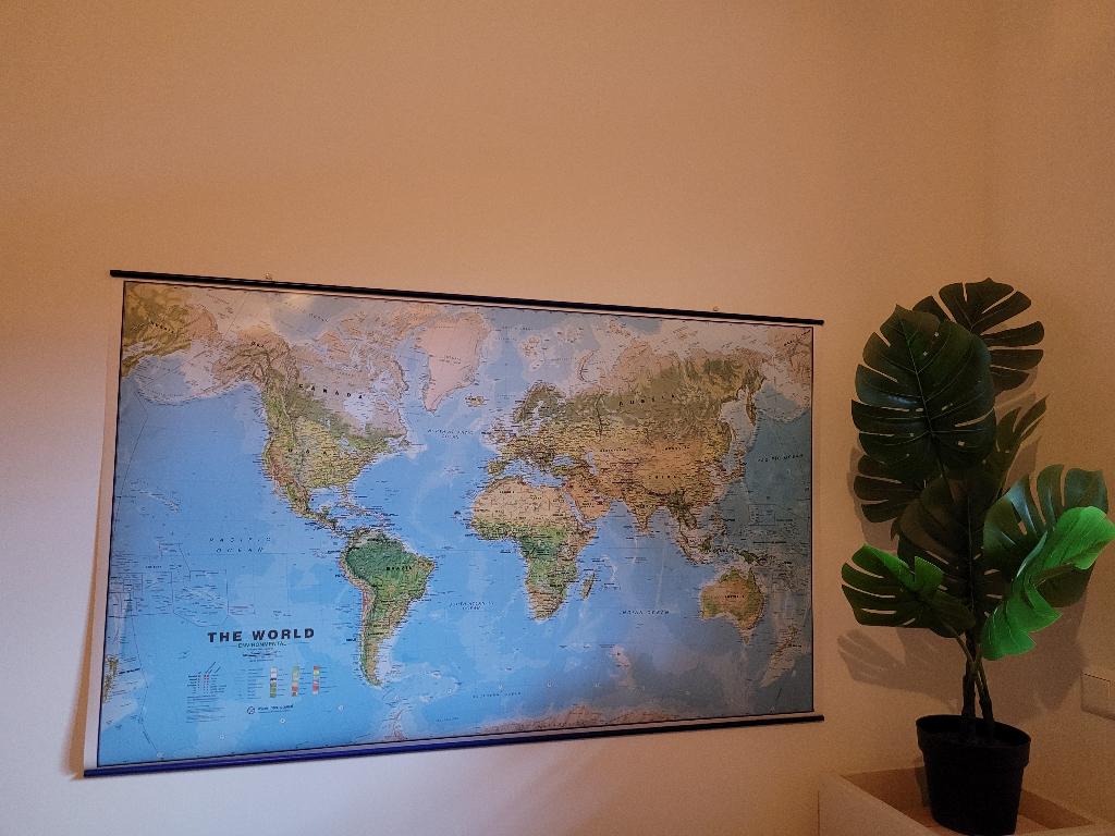 World Map 83x135cm, Ophalen
