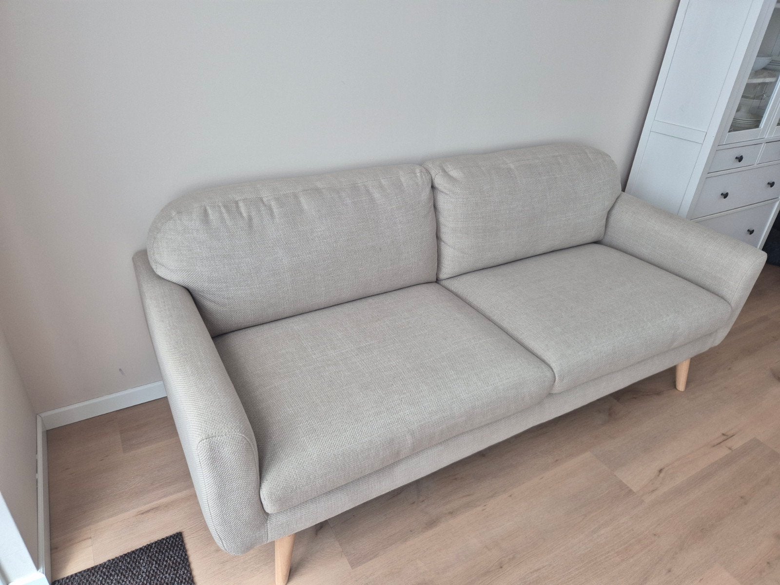 Bank Lilly 3 zits beige, Huis en Inrichting, Banken | Bankstellen, Ophalen, Zo goed als nieuw, 75 tot 100 cm, Tweepersoons
