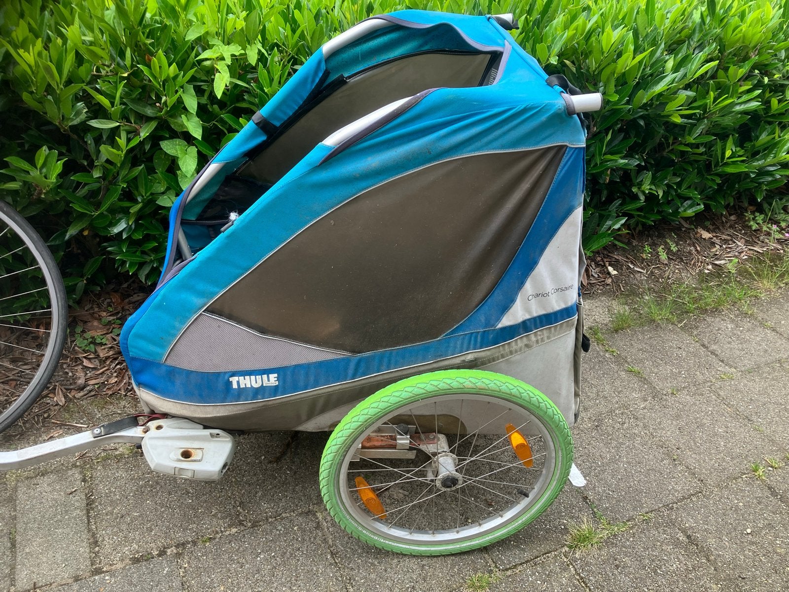 Thule Chariot Cougar 1 Kinderkar - Gebruikt, Fietsen en Brommers, Fietsaccessoires | Aanhangers en Karren, Ophalen, Gebruikt, Opvouwbaar