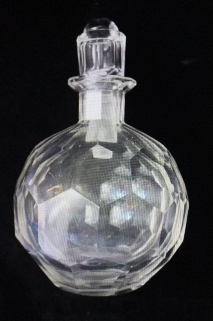 Vintage Frankrijk geslepen glas parfumflesje, Antiek en Kunst, Ophalen of Verzenden