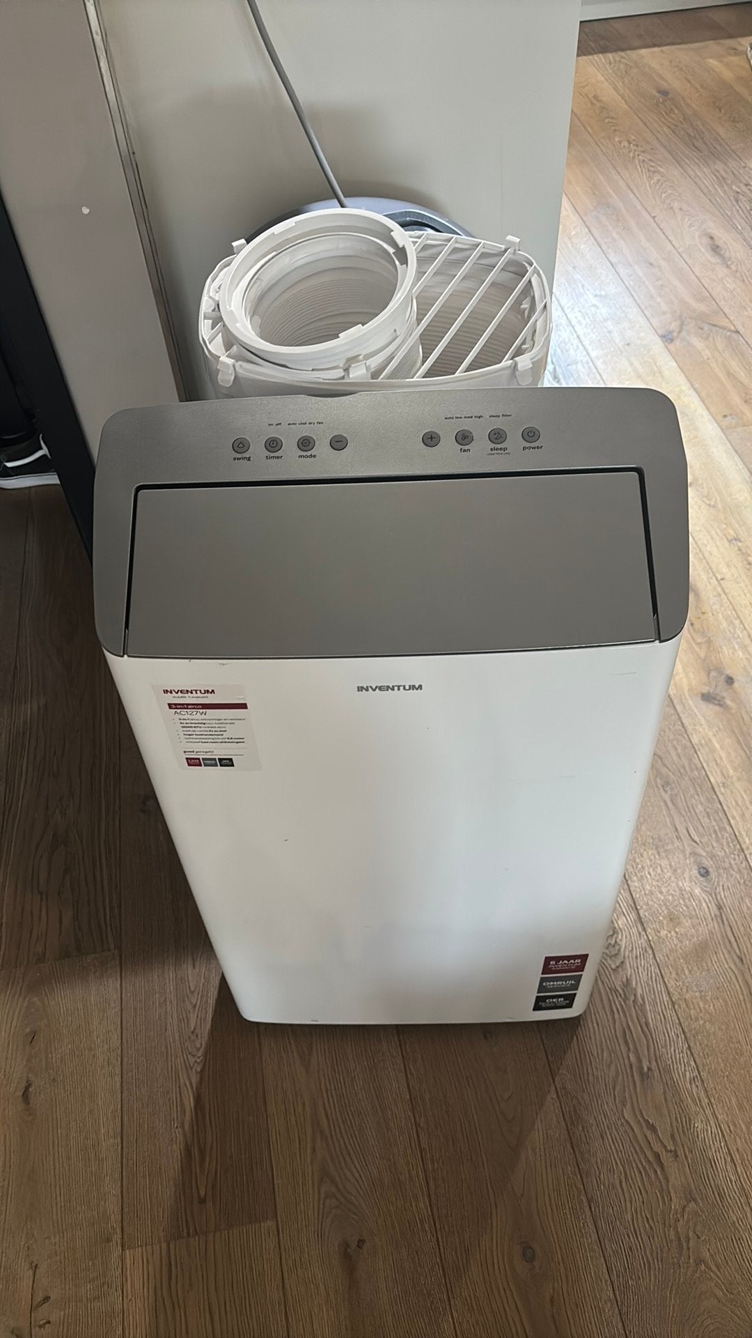 Mobiele airco inventum AC127WSET, Ophalen, Timer, 3 snelheden of meer, Zo goed als nieuw
