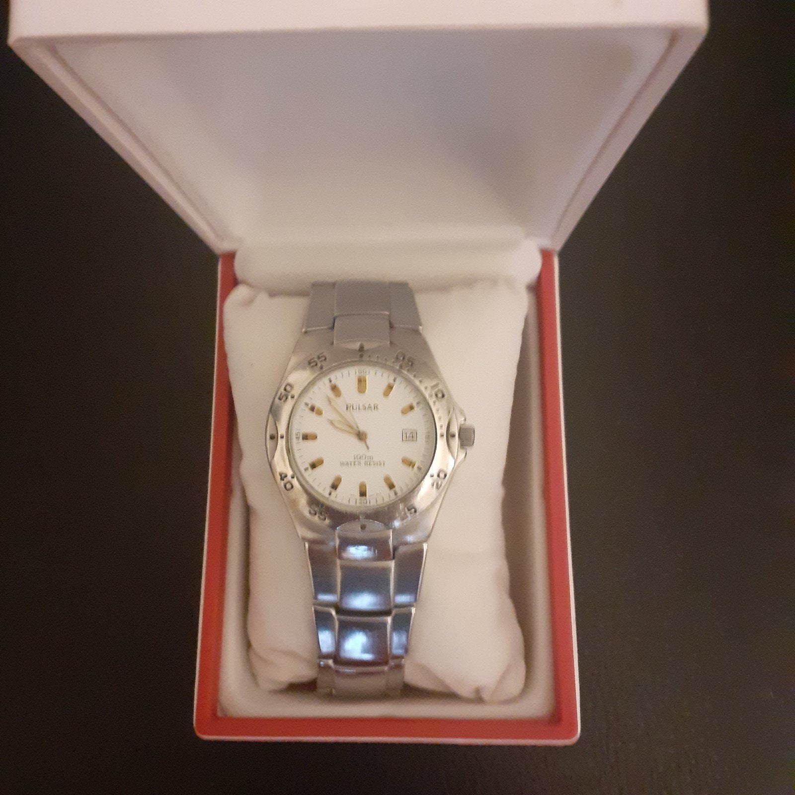 Mooi heren horloge MERK PULSAR met stalen band, Overige merken, Staal, Gebruikt, Polshorloge