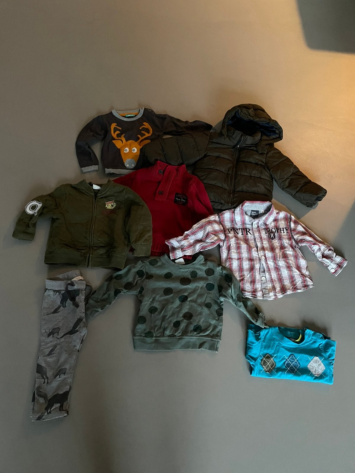 Kleding pakket 8 delig maat 80, Kinderen en Baby's, Babykleding | Maat 80, Ophalen of Verzenden, Zo goed als nieuw, Jongetje
