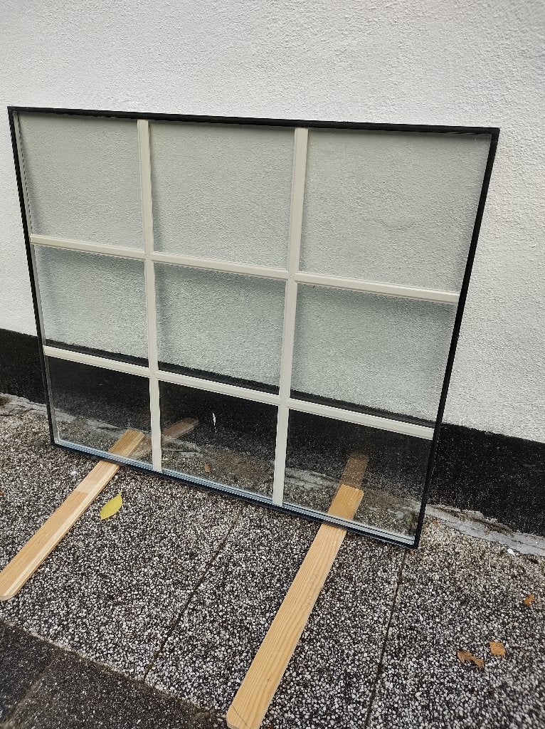 Dubbel glas met roeden, Ophalen, Gevelraam of Ruit, 80 tot 120 cm, 80 tot 120 cm
