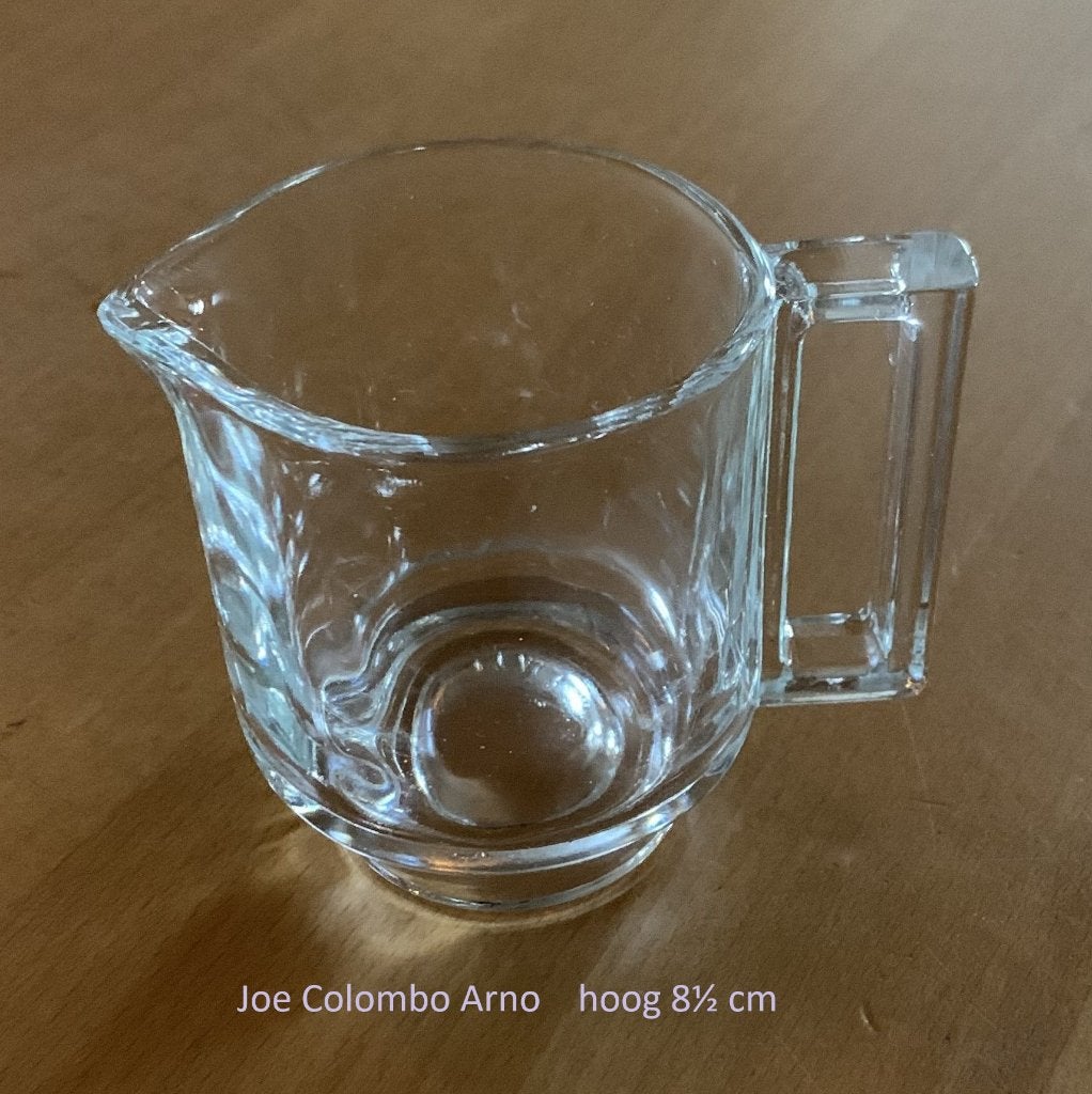 melkkannetje, roomkannetje, suikerpotje, Joe Colombo Arno, Overige typen, Vintage, Ophalen of Verzenden, Glas