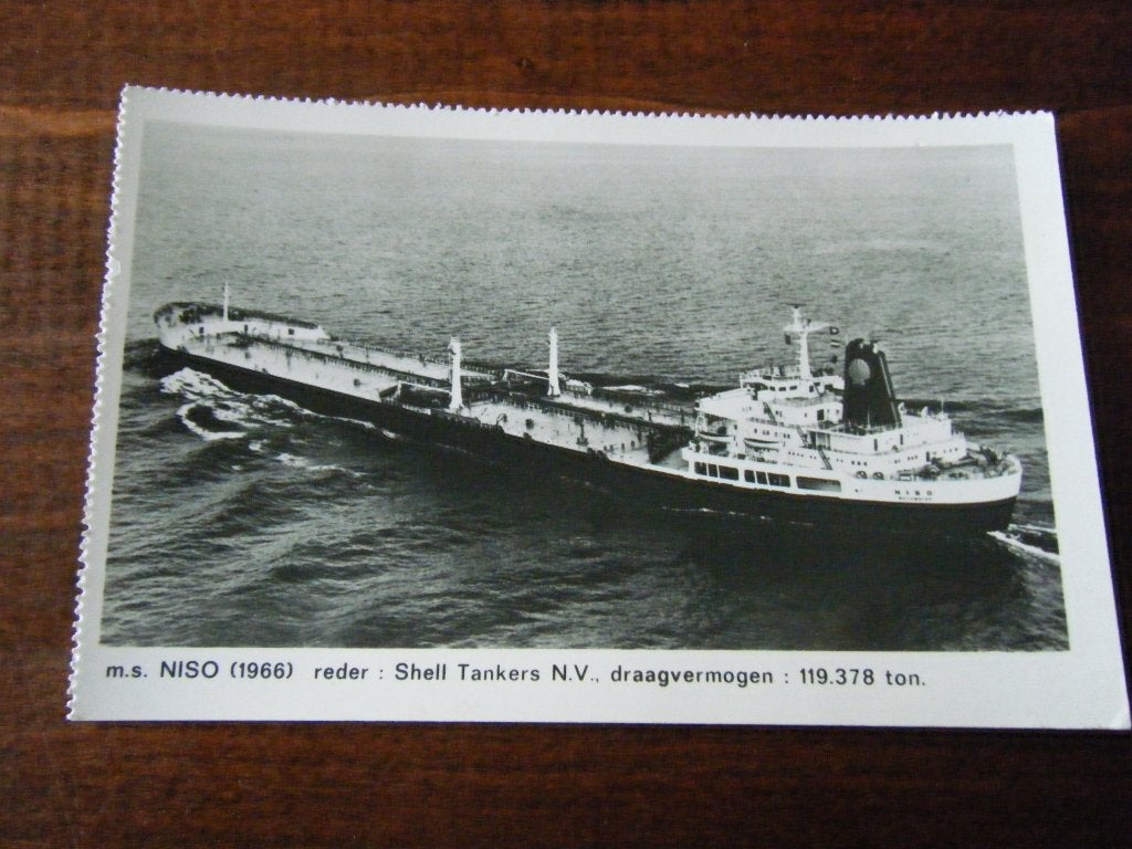 Z4 - Schip - m.s. Nisso - Shell - Mooi/Oud, Verzamelen, Ophalen of Verzenden, Gebruikt, Kaart, Foto of Prent