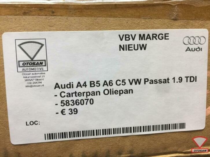 audi a4 b5 a6 c5 vw passat carterpan oliepan 1.9tdi nieuw! 5, AUDI AG, Kundenbetreuung@audi.de, Nieuw, Auto-Union-Strasse 1
85045  Ingolstadt, DE