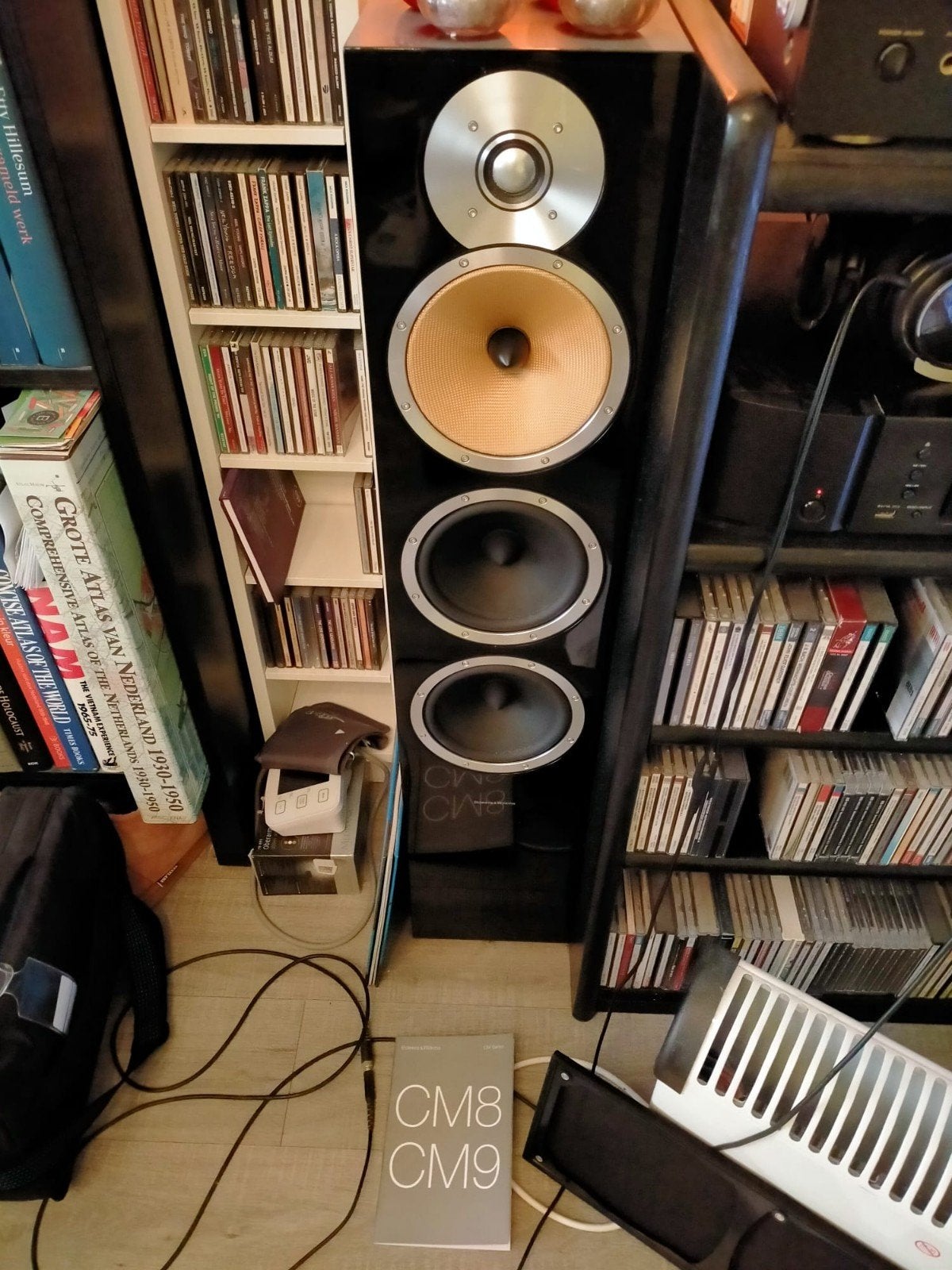 Bowers & Wilkins CM9 hoogglans zwart + Supra luidsprekerkabe, Audio, Tv en Foto, Ophalen, Gebruikt, Speakerset, Bowers & Wilkins (B&W)
