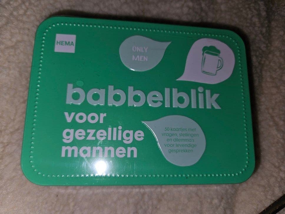 Babbelblik voor gezellige mannen - Nieuw in verpakking, Drie of vier spelers, Ophalen of Verzenden, Nieuw, HEMA
