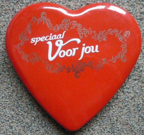 VERKADE blik speciaal voor jou, model van een HART, Verzamelen, Blikken, Ophalen of Verzenden, Zo goed als nieuw, Overige, Verkade