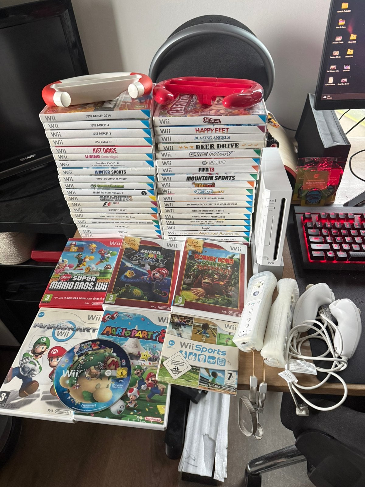 Super nette nintendo wii set met 48 spellen!, Spelcomputers en Games, Ophalen of Verzenden, Zo goed als nieuw, Met 1 controller