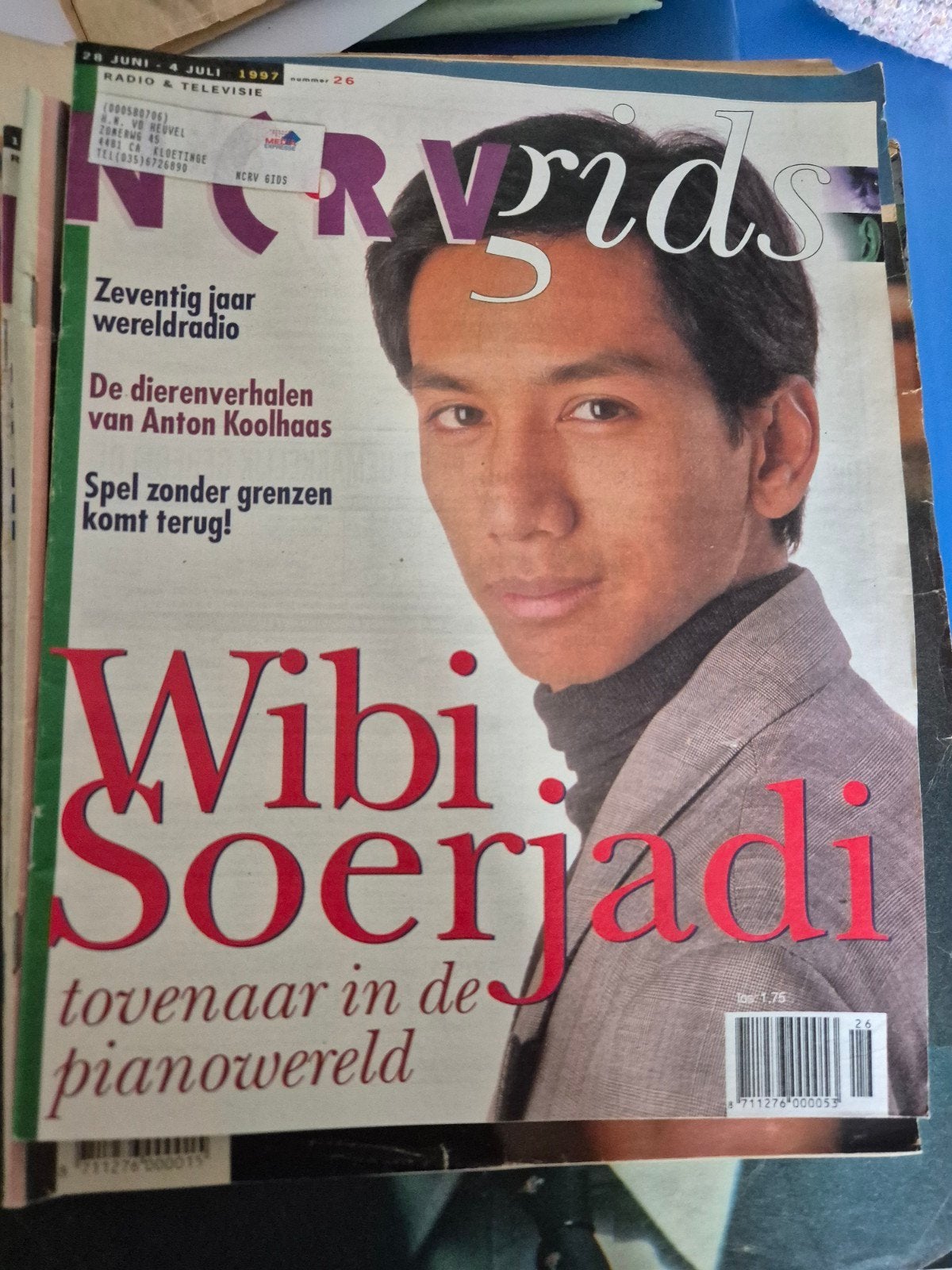NCRV Gids met Wibi Soerjadi - 28 juni - 4 juli 1997, Ophalen of Verzenden, Gelezen, Overige typen