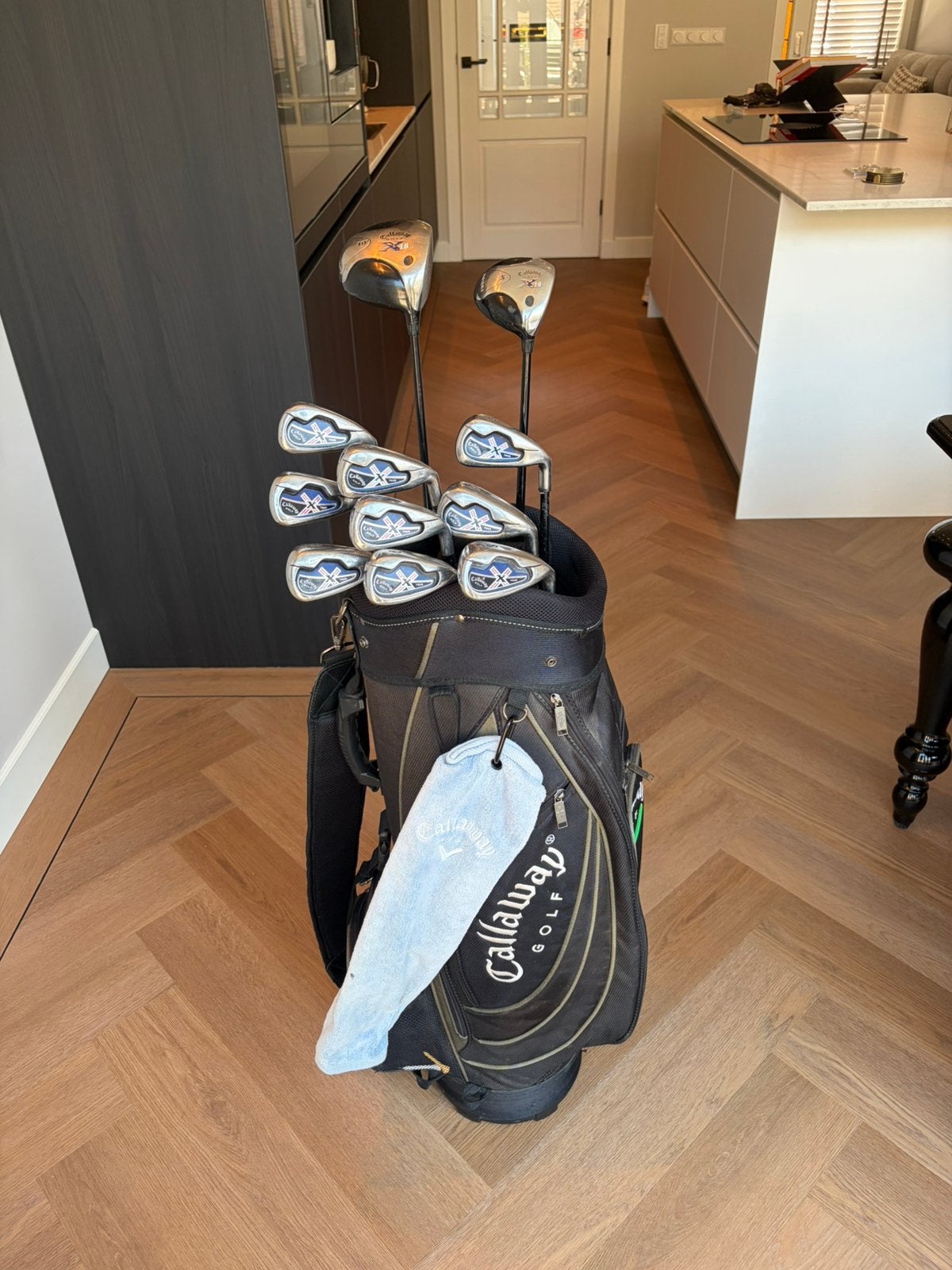 Callaway heren golfset ijzers, driver, houten, tas, Sport en Fitness, Golf, Ophalen of Verzenden, Zo goed als nieuw, Set, Callaway