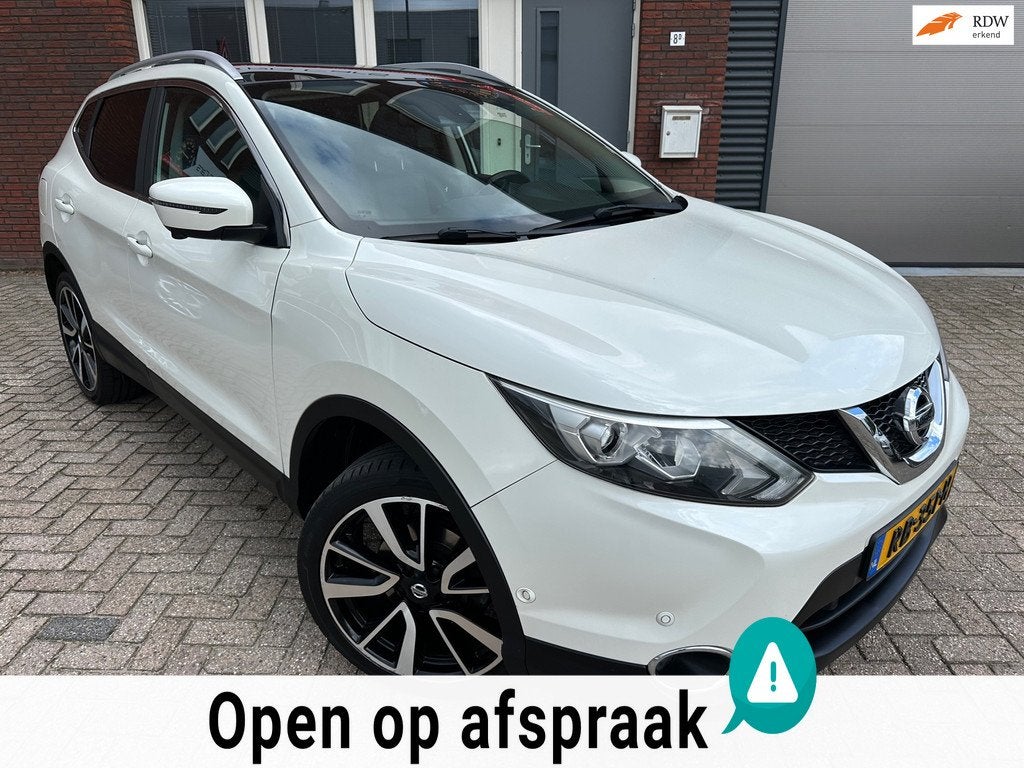 Nissan Qashqai 1.2 Tekna / Pano / Leder / Navi / Camera / PD, Auto's, Nissan, Voorwielaandrijving, Gebruikt, 4 cilinders, Met garantie (alle)